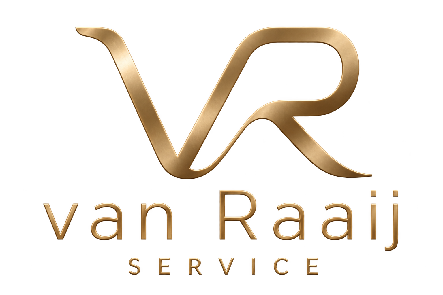 Van Raaij Service, champagnekleurig VR-monogram